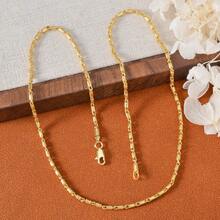 Light Luxury Texture Glossy 18k Gold-Plated Shiny Necklace For Women Men Daily Wear DIY Chain Stacke Design - Gold - View 6