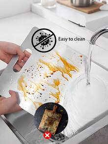 钛合金和不锈钢砧板，适用于切割肉类、水果和蔬菜，厨房必备用具 - 彩色 - 查看 11