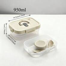 Double Layer Transparent Plastic Bento Box With Sauce Dish And Tableware, Sealed And Leak Proof Fruit Salad Food Container, Reusable Lunch Container, Suitable For Students Adults To Use In School, Office, Travel, Camping, Picnic, And Back To School - Multicolor - View 13