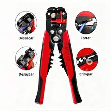 5-In-1 Pliers For Professional Electricians With Wire Stripper, Cutter, And Crimper - A-Red - View 2