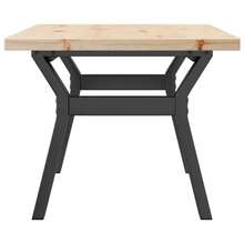 vidaXL Couchtisch Y-Gestell 80x50x40,5cm Massivholz Kiefer & Stahl - Giallo - Visualizzare 6