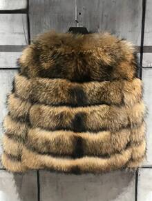 Women's High-Quality Plush Faux Fur Winter Coat & Warm Jacket With An Elegant Soft Shawl Collar, Luxuriously Warm And Fluffy Insulated Fake Fur Designed For Both Ultimate Comfort And Style - Ideal For Travel, Vacation & New Year Gift For Wife - 駝色 - 查看 4