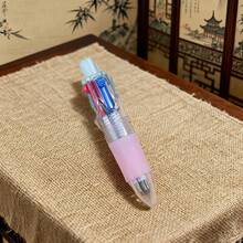 1 Four-Color Retractable Mini Ballpoint Pen, 3.07 Inch Portable Multi-Color Pen, Suitable For Students And Office Scenarios, Includes 4 Common Refill Colors, No Need To Carry Multiple Pens, Easily Switch For Note-Taking And Daily Writing Needs, Compact And Lightweight, Ideal For Students' Class Notes, Highlighting Key Points, Workplace Office, Daily Recording, Gift Giving, And Prizes - màu hồng nhạt - Xem 22