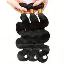 1pc/3PCS Body Wave Bundles Human Hair 10A Brazilian Hair Bundles For Women Natural Human Hair Weave Extensions Soft Natural Black - Natural Black - View 4