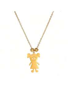 Personalized Boy Girl Kids Pendant Necklace Custom Name Family Gift For Women Men Stainless Steel Pendant Engraved Names Date Beads Chain Necklace Engagement Jewelry Couple Gifts Friendship Gifts - Gold - View 8