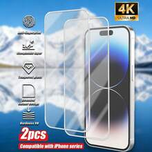 MSRI Tempered Glass Screen Protector 2pcs Silver Shiny Edged Tempered Glass Screen Protector, Anti-Scratch, Anti-Shock, Waterproof, Ultra-Clear Tempered Glass Screen Protector, Compatible WIth IPhone 11/12/13/14/15 Pro Max/16 Plus/16 Pro/16 Pro Max/16e/17/17 Air/17 Pro/17 Pro Max Series Easter Spring Gift - Silver - View 31