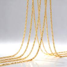 Light Luxury Texture Glossy 18k Gold-Plated Shiny Necklace For Women Men Daily Wear DIY Chain Stacke Design - Gold - View 3