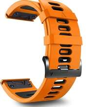 OFNRBRF 22/26mm Sport Silicone Band Compatible with Garmin Fenix8/7X/7 Pro/7/6 Pro/6/5 Plus/5,Quick-Fit Strap for Fenix E/Forerunner965 955/Descent G1/Approach S60 S62/epix Pro 47MM/quatix 7Pro - Azul y blanco - Ver 19