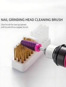 自粘式指甲锉清洁刷，指甲钻深度清洁工具，电动指甲钻，抛光头清洁刷，指甲修剪工具 - 彩色 - 查看 5