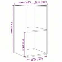 vidaXL TV-Möbelset 2 Stück Handwerks-Eiche 72 X 35 X 36,5 Cm - Giallo - Visualizzare 10