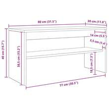 vidaXL TV-Schrank Weiß 80 x 30 x 40 cm Holzwerkstoff - Bianco - Visualizzare 10