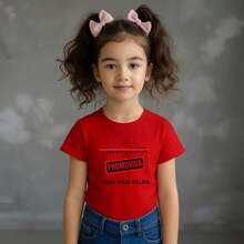 Camiseta Filha Única - Promovida Irmã Mais Velha - Infantil - Vermelho - Visão 1