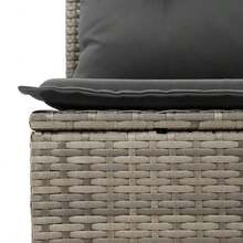 vidaXL 8-Teiliges Garten-Sofa-Set In Grau Aus Poly-Rattan, Stahl Und Glas - Grau - Übersicht 8
