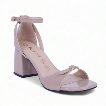 CKLASS Sandalia Mujer Tacon 7cm Color Beige Ajuste Hebilla 278-14