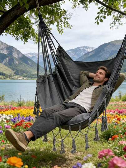 Outdoor Hanging Chair, Camping Swing Chair, Portable Hammock Chair, Balcony Swing Folding Seat, Outdoor Hammock