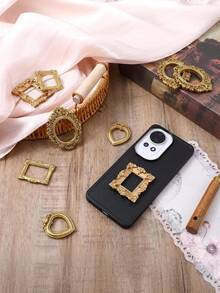 4个复洛克风格迷你镂空相框，树脂雕刻相框，适用于DIY娃娃屋墙面装饰，可用作娃娃展示配件、送给家人朋友的惊喜礼物、珠宝店装饰、摄影道具、桌面摆件。 - 多款 - 查看 5