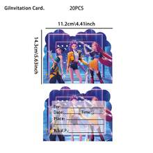 Anime Movie K-Pop Cool Girl Hunter Birthday Party Invitation Mini Greeting Card Single Page Type Baby Shower Birthday Party - Multicolor - View 11
