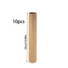 10个空白纸板卷筒，3种尺寸，适用于工艺品和DIY艺术项目，可用作卫生纸卷筒、棕色纸板管，也可用于手工制作、DIY项目、课堂美术用品和手工纸管制作。 - 棕色 - 查看 10