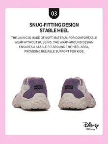 Disney 1 Pair  Collaboration Children's Sneakers, Suitable For Daily Wear, Festivals, Sports, Outdoor Activities, Comfortable, Non-Slip, Breathable (Boys' Sneakers, Boys' Skate Shoes, Children's Sneakers, Girls' Sneakers, Girls' Skate Shoes) - Purple - View 5