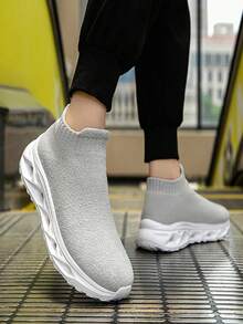 New Fashionable Classic Lightweight Solid Color Casual Fringe Sneakers, Outdoor Casual Sports Shoes For Spring And Summer - Grey - View 4