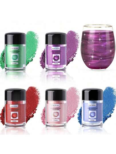 Edible Glitter - 5g Edible Multicolored Luster Dust Metallic Coloring Glitter For Drinks, Baking, Cake Decorating - Edible Dust Powder Shimmer Sprinkle Powder For Icing, Cocktail, Candy