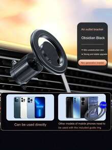 1pc Rotatable Car Dashboard Air Vent Mount Phone Holder, Fits Most Smartphones - A - View 14