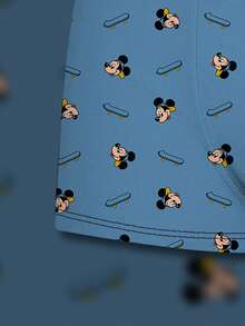 Disney 男士3D印花平角内裤，日常休闲必备内衣，时尚设计 - 彩色 - 查看 4