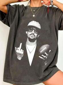 2026 Summer ShirtBad Bunnny Football Shirt, Bad Benito Shirt, Badd Bunny Bowl 2026 Halftime Show ShirtLoose And Comfortabletops De Mujer - 黑色2 - 查看 6