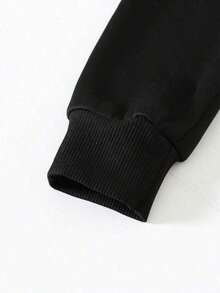 Disney Toy Story Woody And Buzz Lightyear Print Hooded Sweatshirt - A Round-Neck, Casual Summer Top Suitable For Both Boys And Girls, Perfect For Holiday Parties, Gatherings, Outdoor Activities, And Everyday Casual Wear. - màu đen - Xem 4