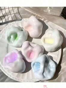 1 Randomly Colored Handma Sticky Rice Cake Compression Toy, Soft Sticky Rice Paste, Squeezing To Relieve Pressure, Thin Ice Skin, Pstic Sticky Rice Cake Texture, Ial Gift For Offices, Parties, And Festivals - 1 - 查看 5