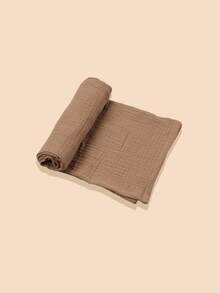 Summer Goodies 1pc Baby Solid Color Blanket, Double-Layer Gauze, Soft, Absorbent, Breathable, Suitable For Daily Use All Year Round - Multicolor - View 9