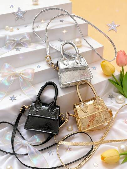 1pc Fashionable Minimalist Retro Casual Shoulder Crossbody Square Bag, Made Of PU Material, Magnetic Closure, Adjustable Strap, Suitable For Girls Shopping, Exquisite And Cute Crossbody Bag, Multifunctional Square Handbag