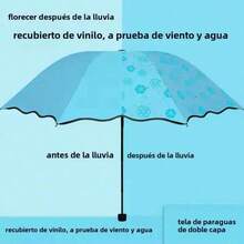 Sombrilla Mágica De Bolsillo Protección Uv Paraguas, Sombrilla que cambia de diseño con el agua, Portátil, Plegable, Con Funda y Diferentes Colores, Lluvia Diseño Compacto para Uso Diario - Multicolor - Ver 16