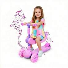 ANDROMEDA INC Scooter Monopatin Infantil Plegable con Luz y Sonido - Rosa - Ver 1