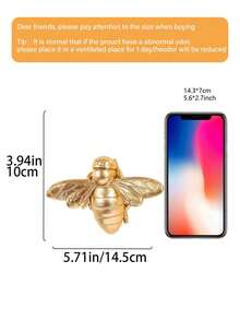 1pc Gold Resin Bee Sculpture Desktop Decor, Office Desk Decoration/Gift For Men/Home Accents Wall Decor, Suitable For Home Party Insect Theme Decor, Unique Gift For Insect Lovers, Home Decor, Room Decor, Wall Decor - Multicolor - View 8
