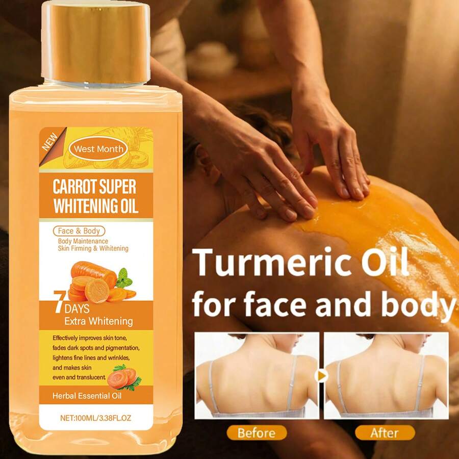 Carrot Essential Oil, 100% Pure Oil, Alcohol Free, Rich In Carrot Essence Extract, Deeply Moisturizes, Moisturizes, Soothes And Tightens The Skin, Leaving The Skin And Hair Smooth And Bright, Suitable For A Variety Of Skin And Hair Types, Not Greasy, Easy To Absorb. - 紅蘿蔔 - 查看 1
