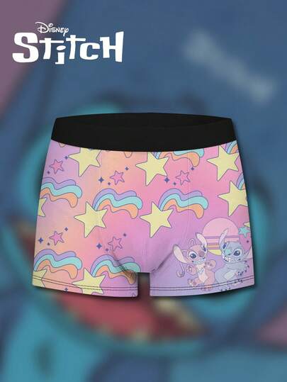 Men's Ombre Stitch & Angel 3D Print Boxer Briefs, Daily Casual Wear Essential Underwear, Fashionable Design