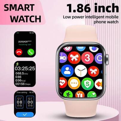 Nouvelle montre connectée 2026 avec écran tactile Full HD de 1,86", conçue pour les hommes et les femmes. Comprend plusieurs modes sportifs, notifications de messages et d'appels, et plus de fonctionnalités. Un choix de cadeau idéal pour les fêtes.