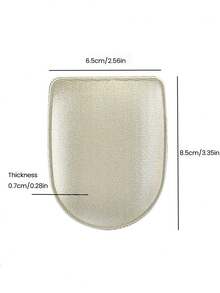 1 Pair Women's Cushioned Shock-Absorbing High Heel Pads, Self-Adhesive Sweat-Absorbing Breathable Heel Inserts Suitable For Summer Sandals, Wedges, Leather Shoes, High Heels - Apricot - View 3