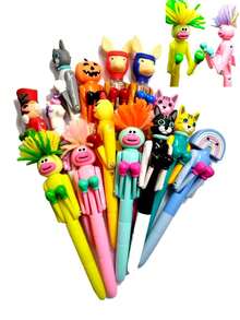 1支/11支装创意互动拳击笔，爆炸嘴设计，1.0mm黑色墨水笔芯，减压圆珠笔，趣味解压笔，生日、圣诞节礼物 - 独特礼物 - 彩色 - 查看 12