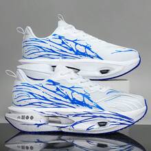 男士超轻减震专业竞速跑鞋、马拉松运动鞋、竞技跑鞋、学生体能训练鞋、户外运动鞋 - 白藍 - 查看 2