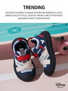 Disney 1 Pair  Collaboration Children's Sneakers, Suitable For Daily Wear, Festivals, Sports, Outdoor Activities, Comfortable, Non-Slip, Breathable (Boys' Sneakers, Boys' Skate Shoes, Children's Sneakers, Girls' Sneakers, Girls' Skate Shoes) - Blue - View 2