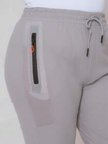 Women's Plus Size Jogger Pants, Premium Comfort, Sporty, Academic, And Elastane. Comfortable. - Màu xanh bạc hà - Xem 2