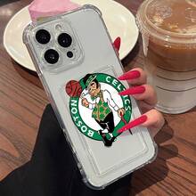 El Duende de la Suerte con el logo verde de los . Esta elegante funda es compatible con Samsung, Apple, VIVO, OPPO, , Transsion, ,  y Honor. Fabricada en silicona TPU, ofrece protección contra golpes y caídas, además de una sensación superior. Es un regalo ideal para familiares, amigos y seres queridos, y una opción perfecta para San Valentín y Año Nuevo. - transparente - Ver 3