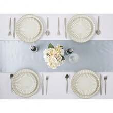 12 Pack Silver Table Runner 12x108 Inches Long, Satin Silk-Like Smooth Table Decor For Wedding Birthday Party - 銀 - 查看 6