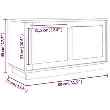 vidaXL TV Cabinet Brown Oak Look 80x35x45 Cm Wood-Based Material - 黃色 - 查看 10