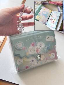 1 Bead Chain Sticker Collection Book, Cute Animal Print Stickers, Reusable Stickers, Gift Collection Album, Sticker Scrapbook (With Lock) - Single Piece - View 16