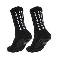 1/3/6 Pairs Men's Silicone Anti-Slip Football Socks, Odor-Resistant, Moisture-Wicking Mid-Calf Socks - Multicolor - View 17