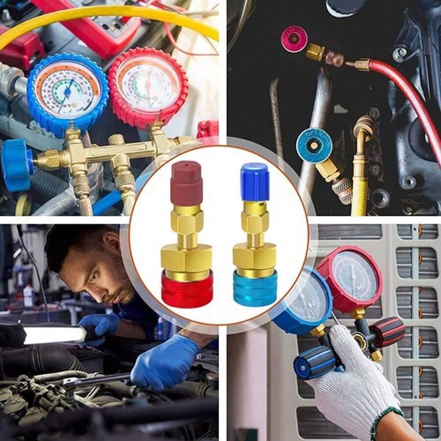 R1234YF To R134a Quick Coupler Adapter Car Low Side Air Conditioning Fitting Kit - A - View 1