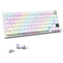 ATTACK SHARK X820 Ultra 75% Wireless Gaming Mechanical Keyboard Hot-Swappable Gasket Mount RGB Backlit BT/2.4G/Wired Custom Keyboard With Smart TFT Display&Knob QMK Driver - Multicolor - View 18